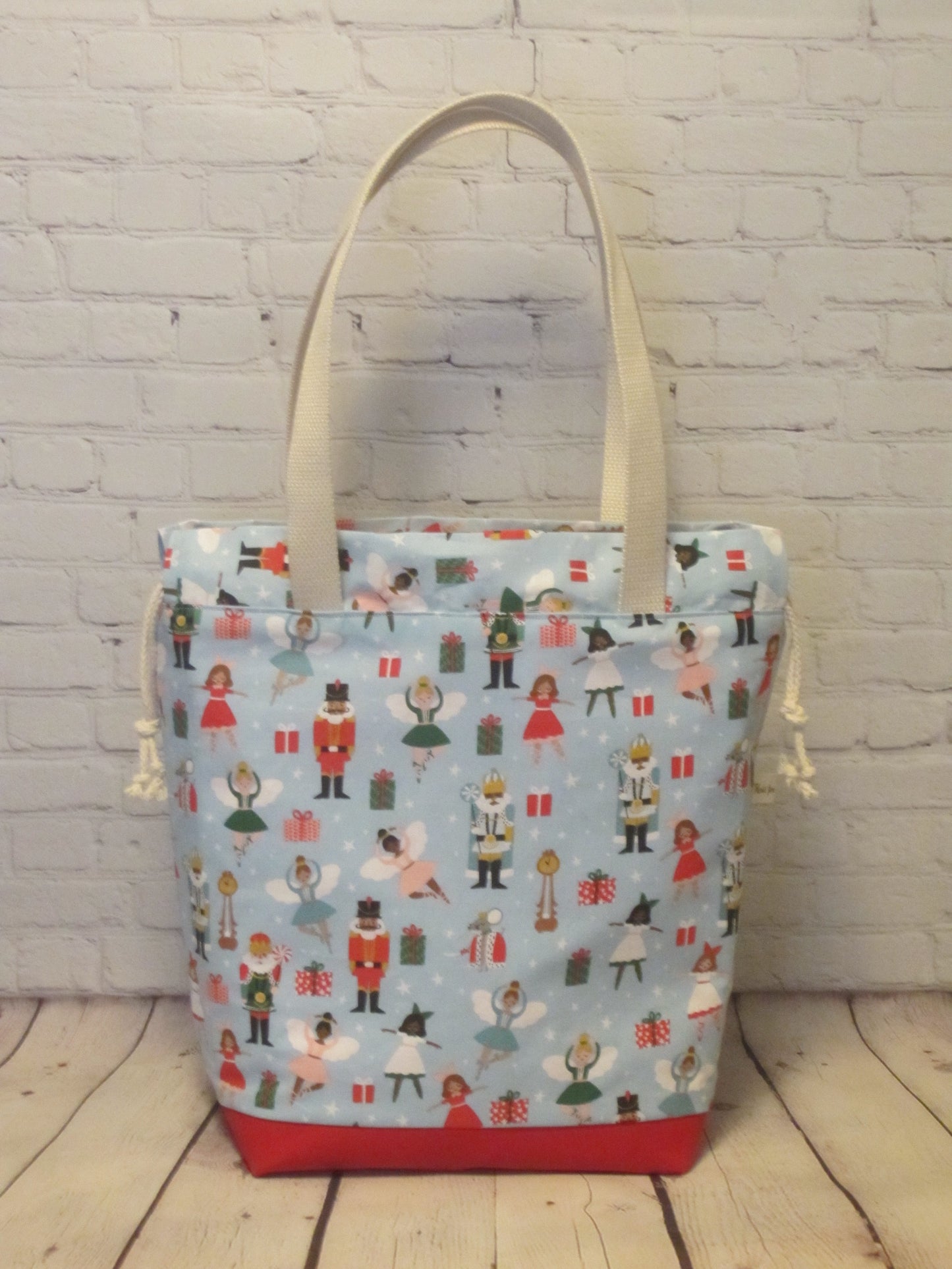 Nutcracker Christmas Large Knitting Tote Bag